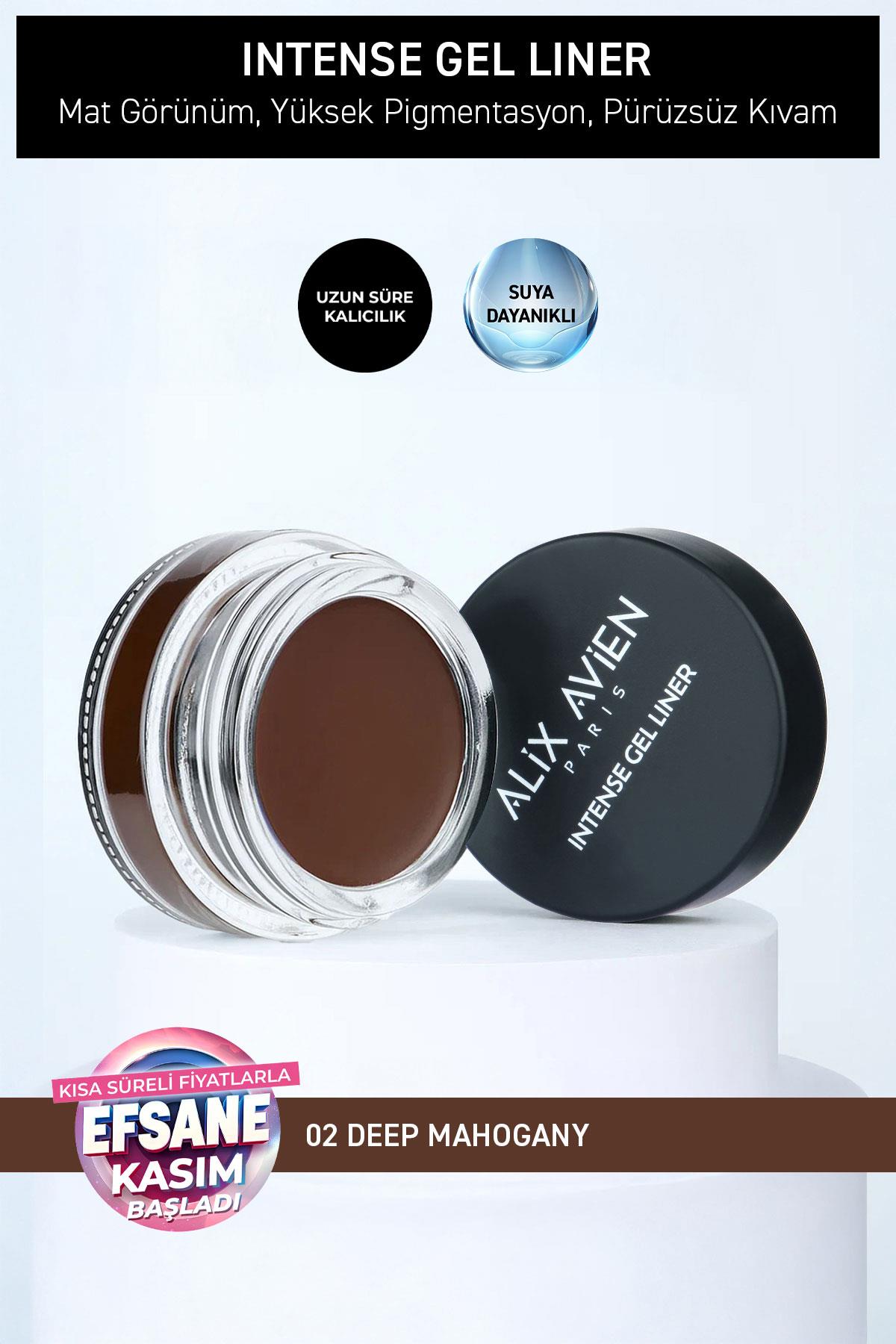 Yüksek Pigmentli Suya Dayanıklı Uzun Süre Kalıcı Mat Jel Eyeliner - Intense Gel Liner 02 Deep Mohang