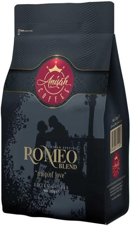 ANİŞAH ROMEO ORTA KAVRULMUŞ FİLTRE KAHVE - ÇEKİRDEK 250 GR - ANISAH COFFEE