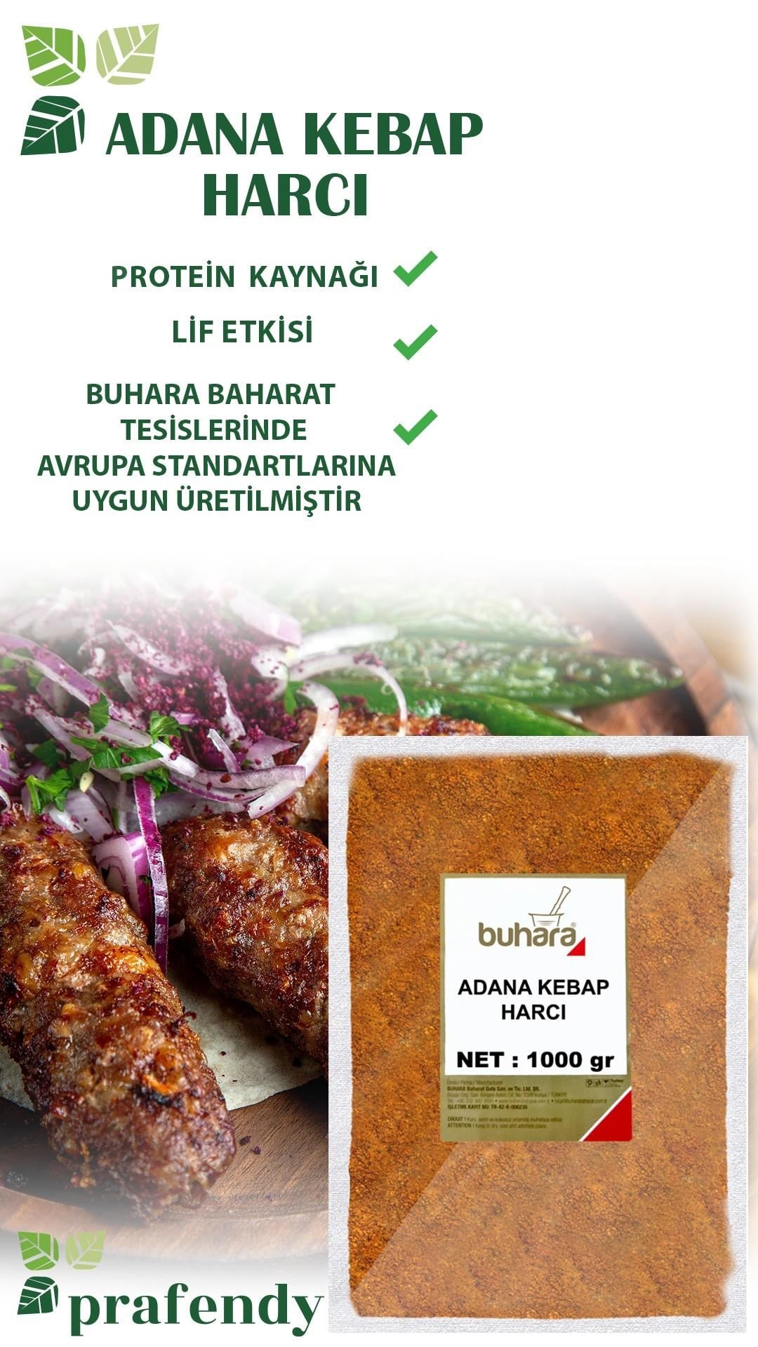 BUHARA ADANA KEBAP HARCI 1000 GR - BUHARA BAHARAT