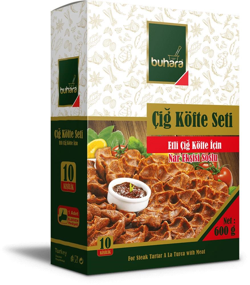 BUHARA ÇİĞ KÖFTE SETİ ETLİ 600 GR - BUHARA BAHARAT