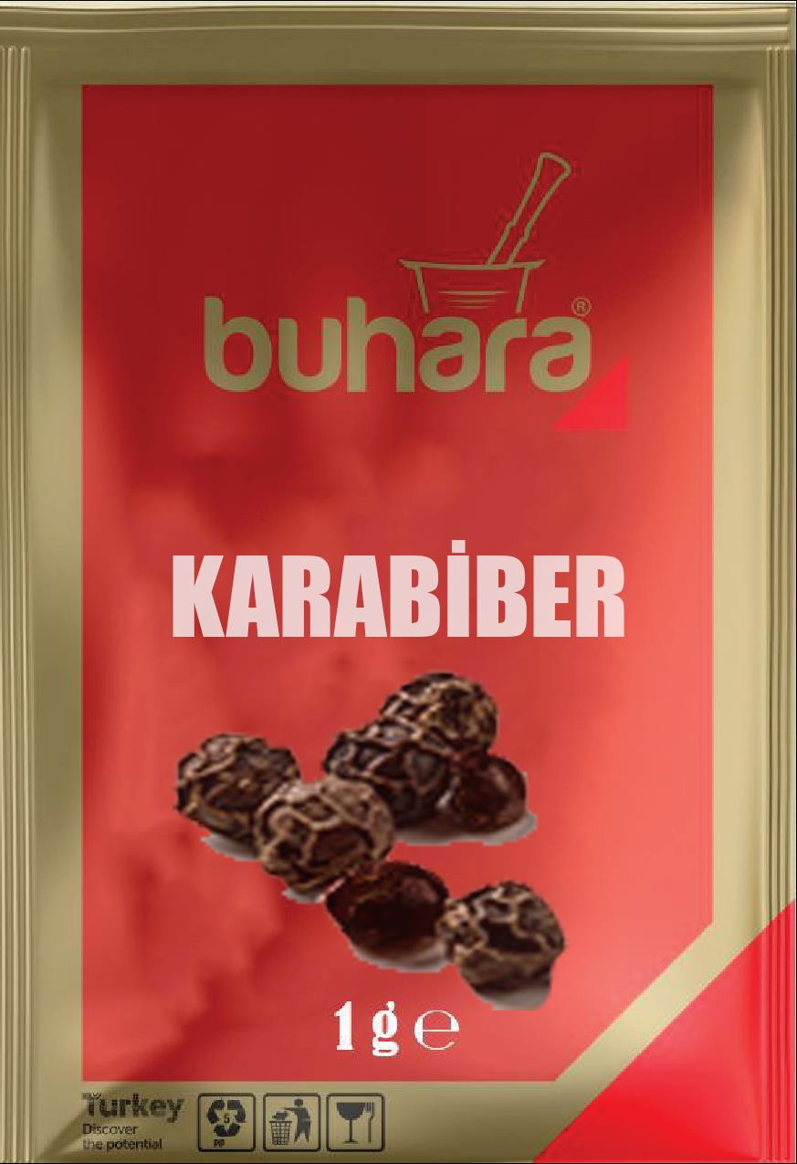 BUHARA TEK KULLANIMLIK POŞET KARABİBER TOZ 1 GR 1x1000 Adet - BUHARA