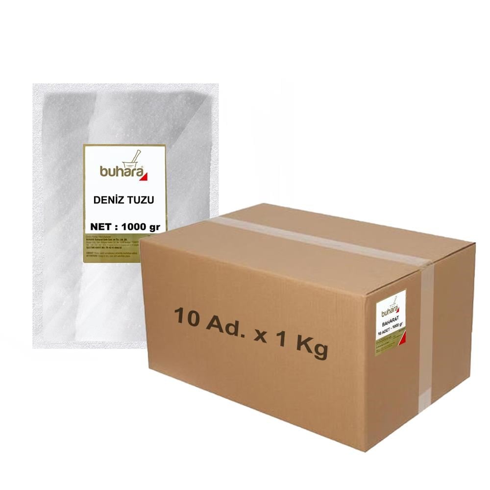 BUHARA TOPTAN DENİZ TUZU 1 KG x 10 Ad - 10 KG - BUHARA