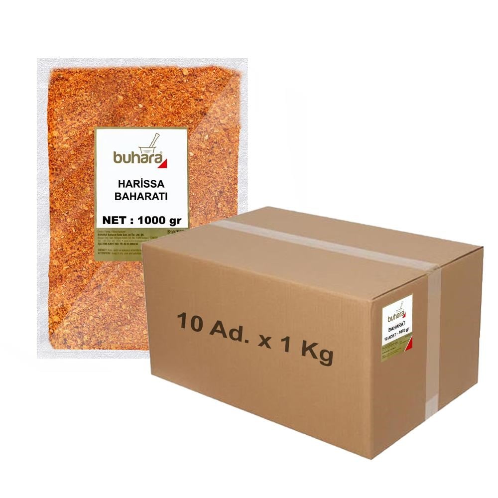 BUHARA TOPTAN HARİSSA BAHARATI 1 KG x 10 Ad - 10 KG - BUHARA
