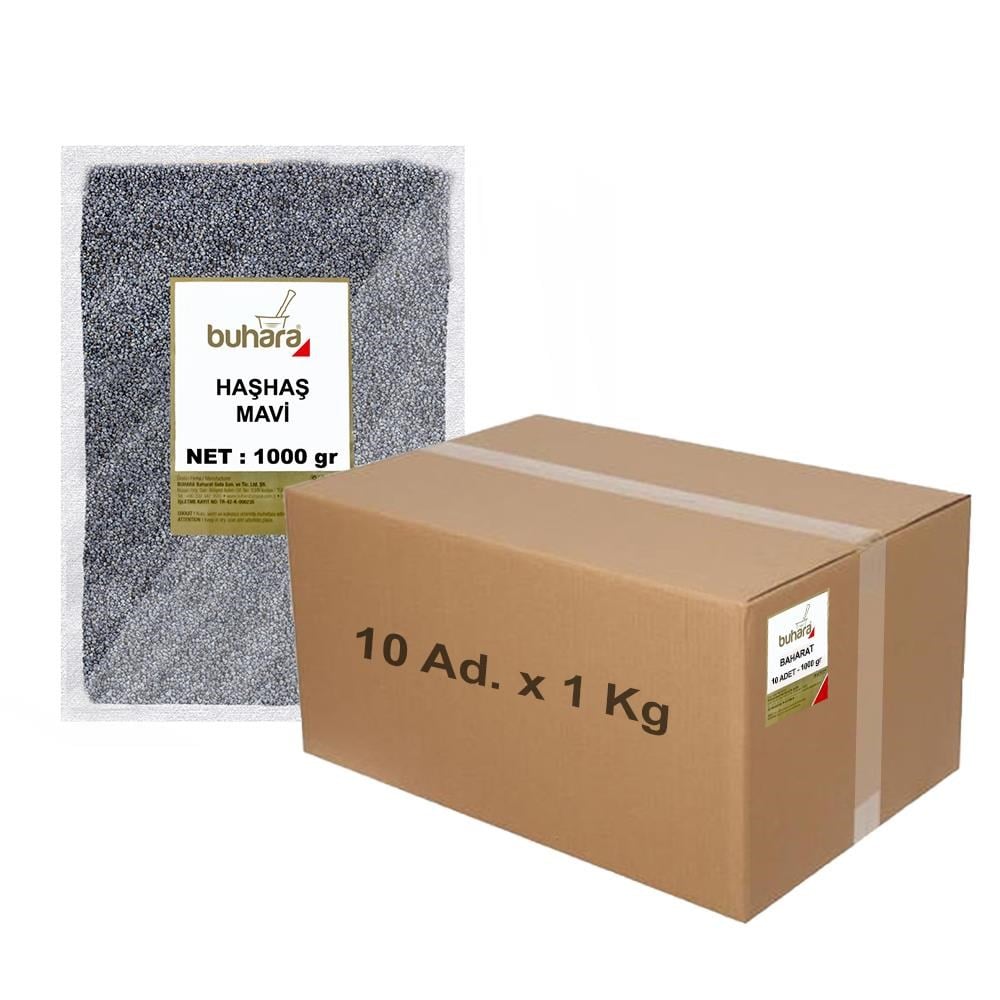 BUHARA TOPTAN HAŞHAŞ MAVİ 1 KG x 10 Ad - 10 KG - BUHARA