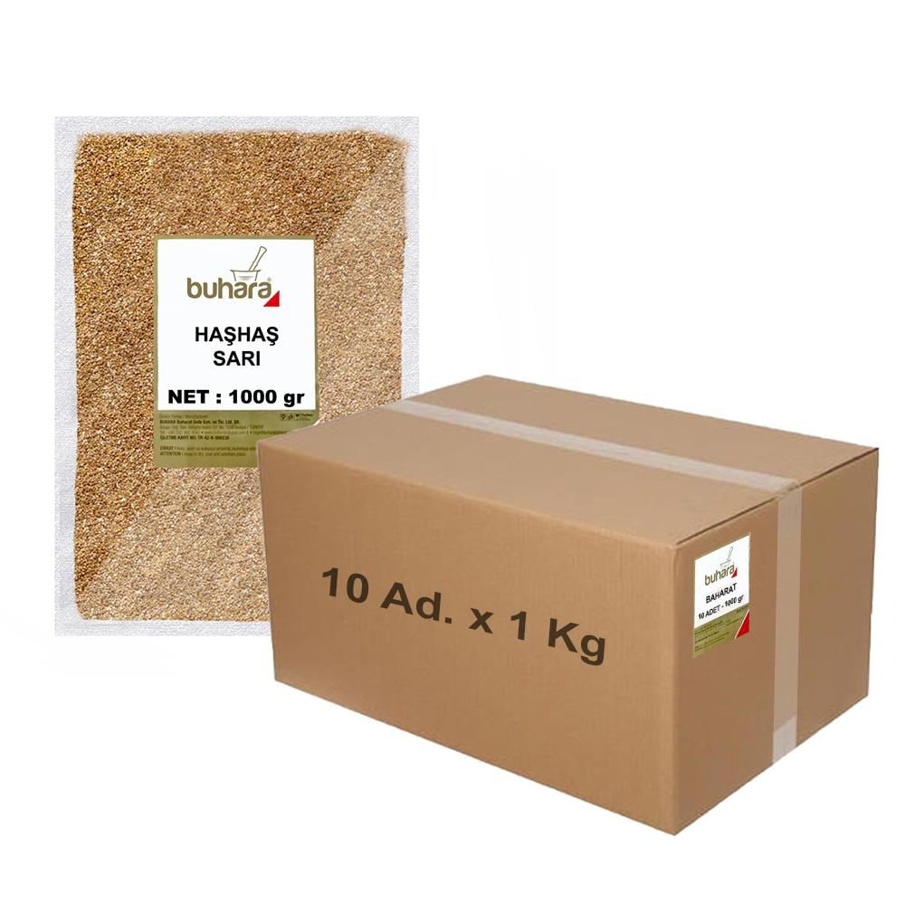 BUHARA TOPTAN HAŞHAŞ SARI 1 KG x 10 Ad - 10 KG - BUHARA