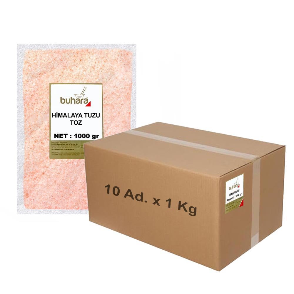 BUHARA TOPTAN HİMALAYA TUZU TOZ 1 KG x 10 Ad - 10 KG - BUHARA