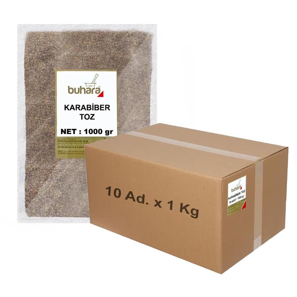 Buhara Toptan Karabiber Toz 1 Kg x 10 Ad. - BUHARA