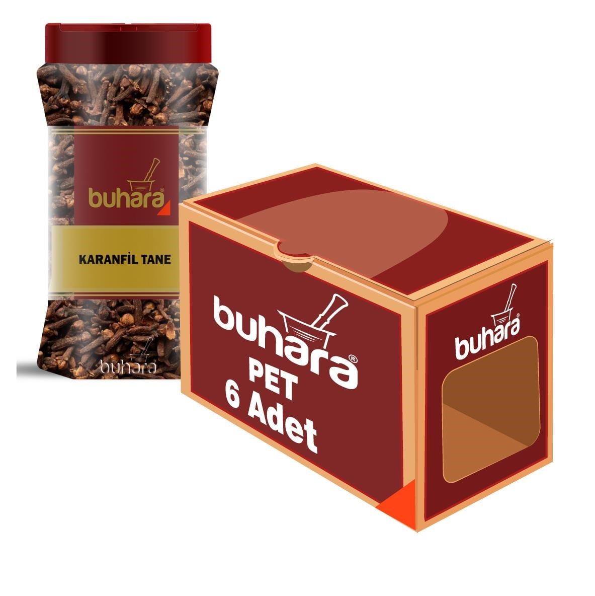 BUHARA TOPTAN KARANFİL TANE 350 GR x 6 Ad. PET - BUHARA