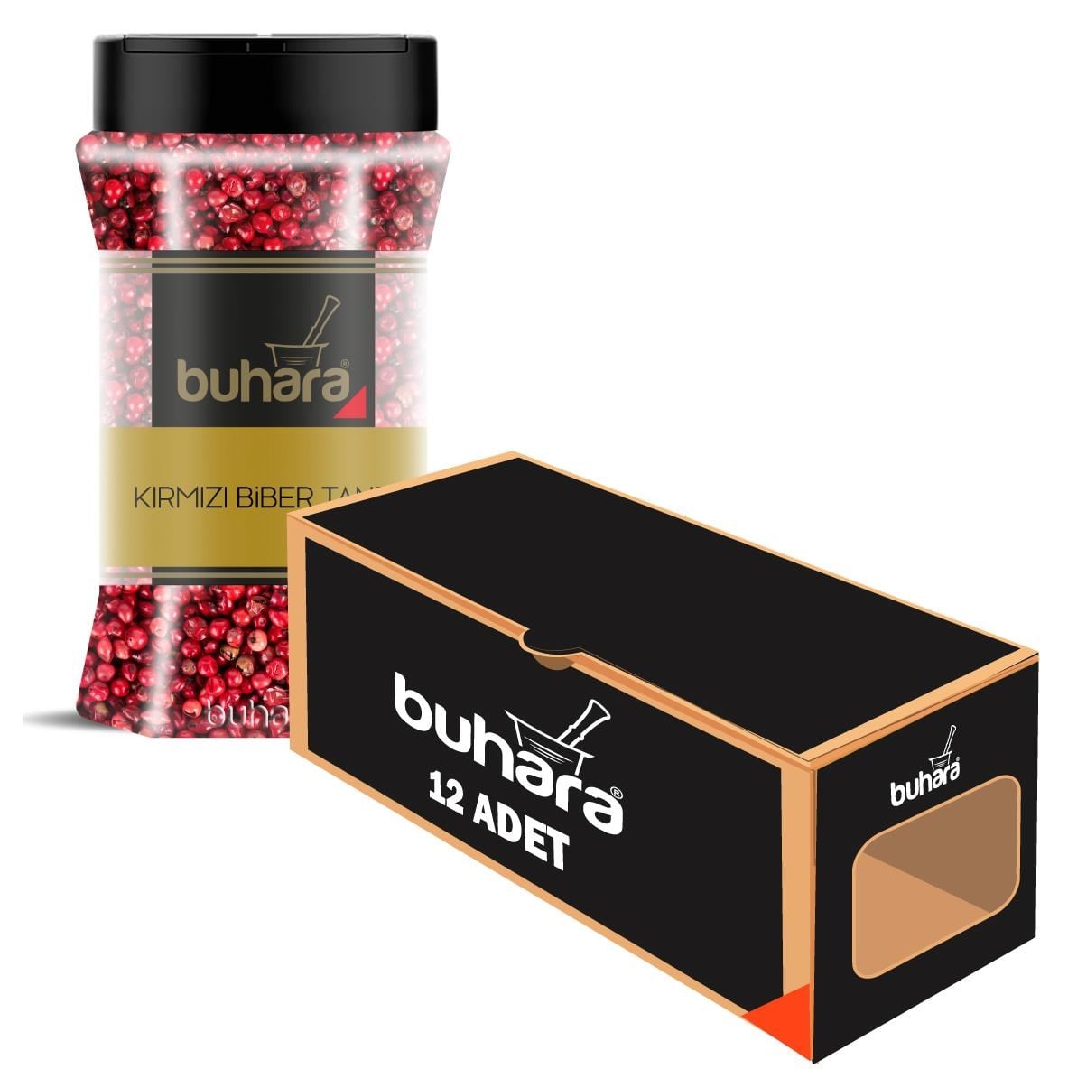 BUHARA TOPTAN KIRMIZI BİBER TANE 100 GR x 12 Ad. PET - BUHARA