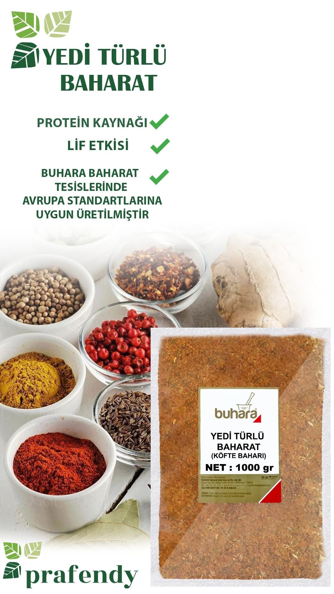 BUHARA TOPTAN KÖFTE BAHARI-YEDİ TÜRLÜ BAHARAT 1 KG x 10 Ad - 10 KG - BUHARA