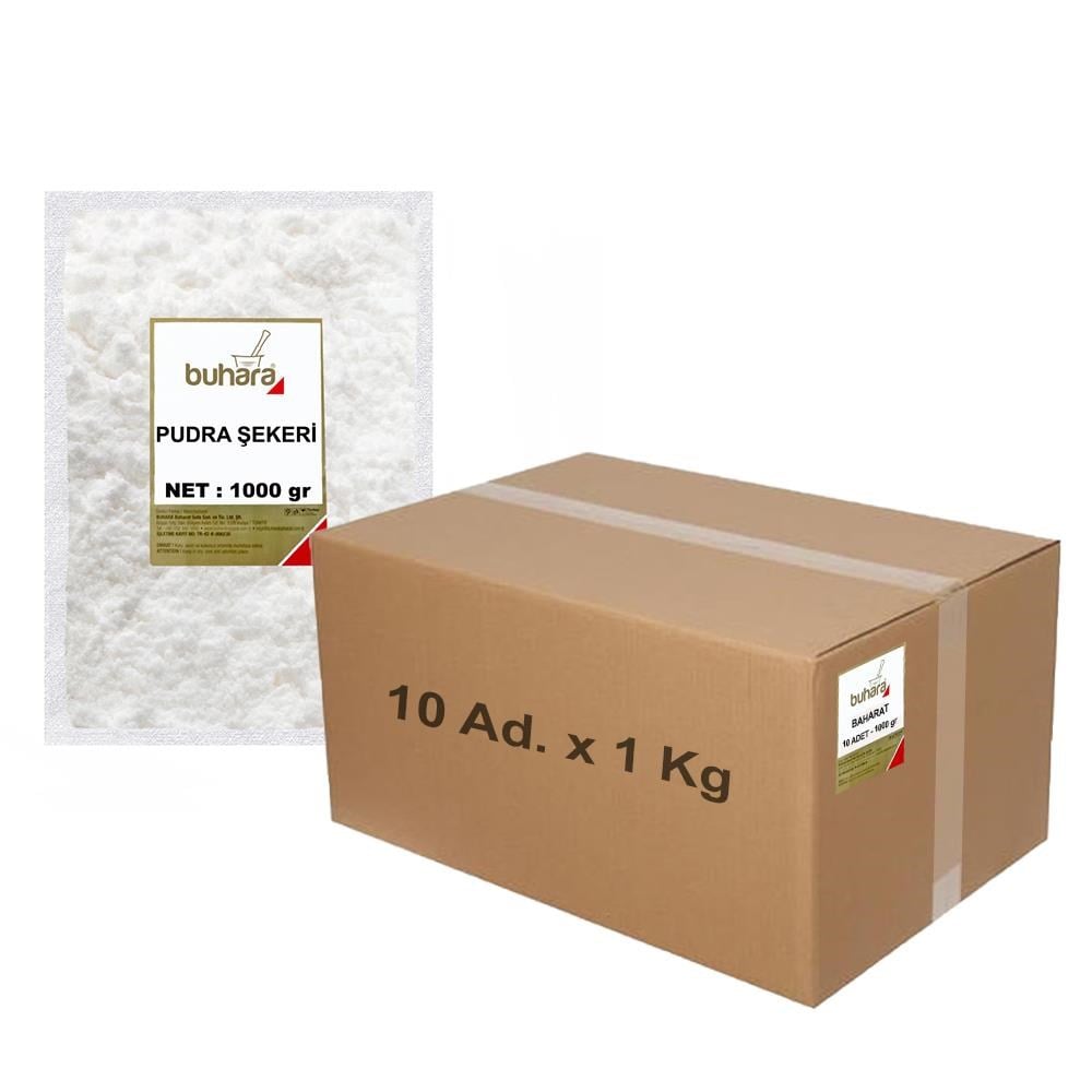 BUHARA TOPTAN PUDRA ŞEKERİ 1 KG x 10 Ad - 10 KG - BUHARA
