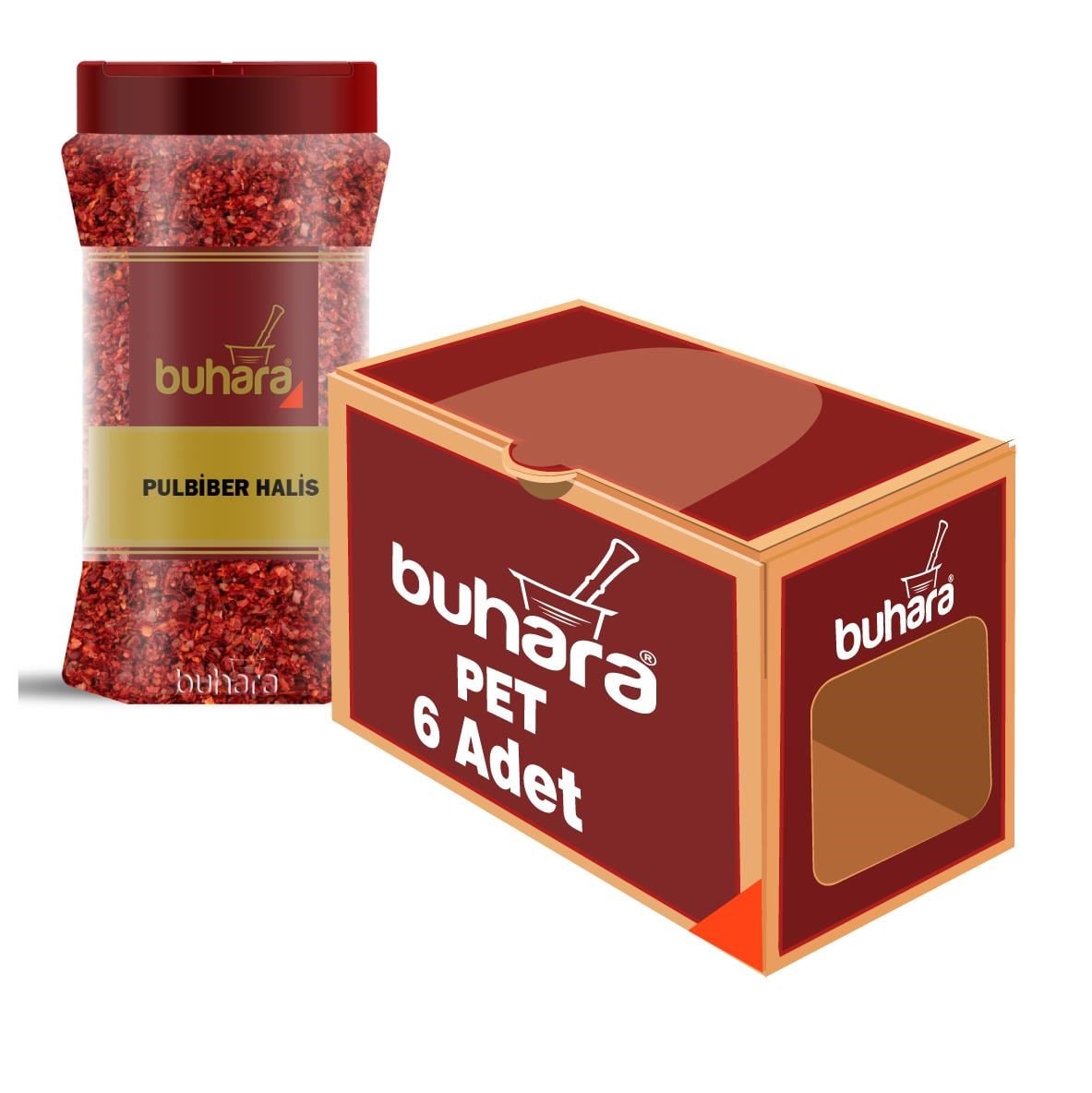 BUHARA TOPTAN PULBİBER HALİS 500 GR x 6 Ad. PET - BUHARA