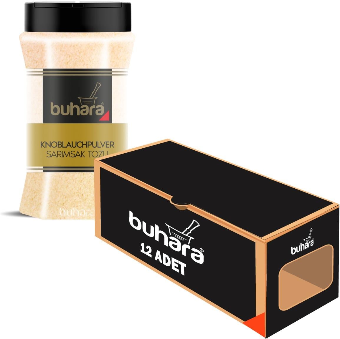 BUHARA TOPTAN SARIMSAK TOZU 130 GR x 12 Ad. PET - BUHARA