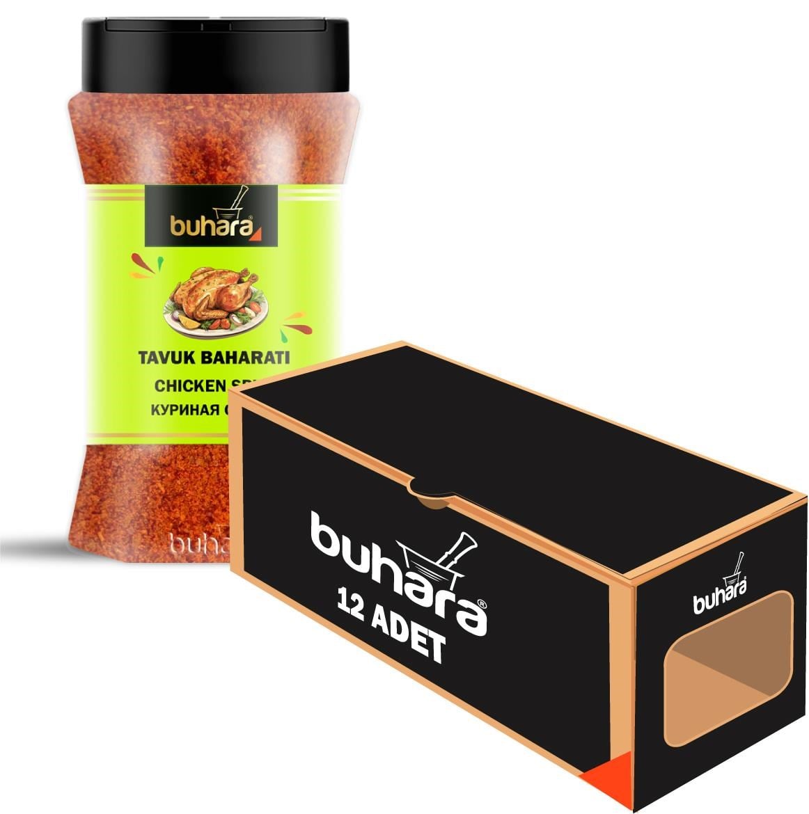 BUHARA TOPTAN TAVUK BAHARATI 200 GR x 12 Ad. PET - BUHARA