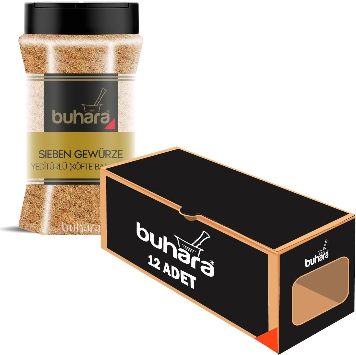 BUHARA TOPTAN YEDİ TÜRLÜ BAHARAT 150 GR  x 12 Ad. PET - BUHARA