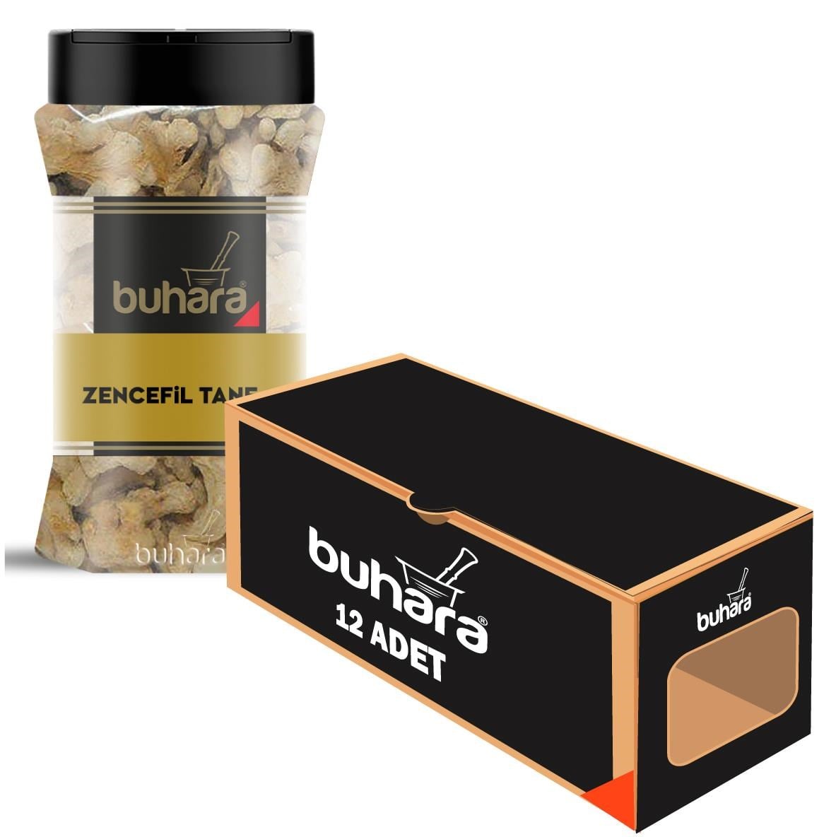 BUHARA TOPTAN ZENCEFİL TANE 100 GR x 12 Ad. PET - BUHARA
