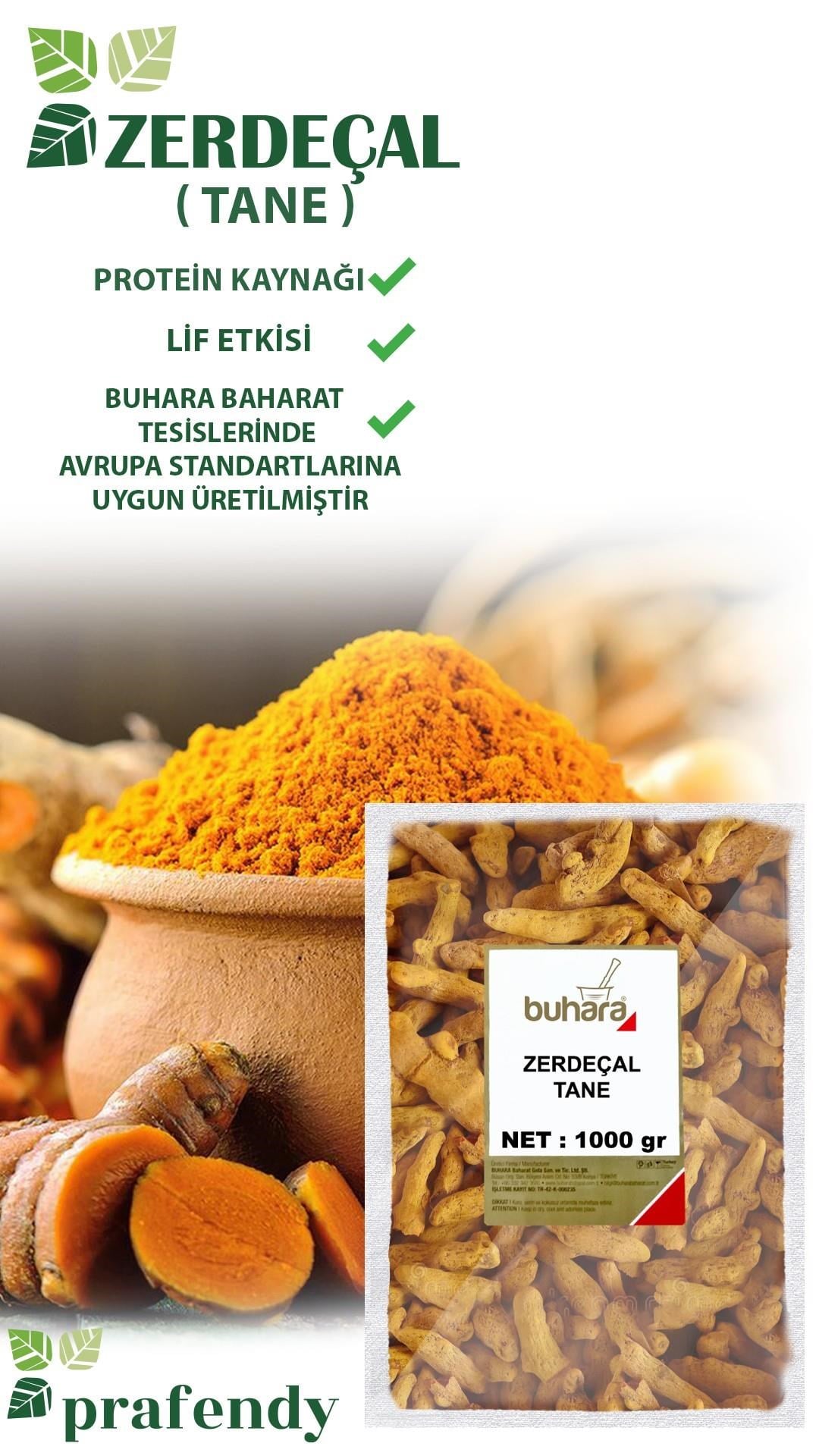 BUHARA TOPTAN ZERDEÇAL TANE 1 KG x 10 Ad - 10 KG - BUHARA