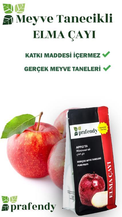 PRAFENDY ELMA ÇAYI - GERÇEK MEYVE TANELİ 250 GR - PRAFENDY