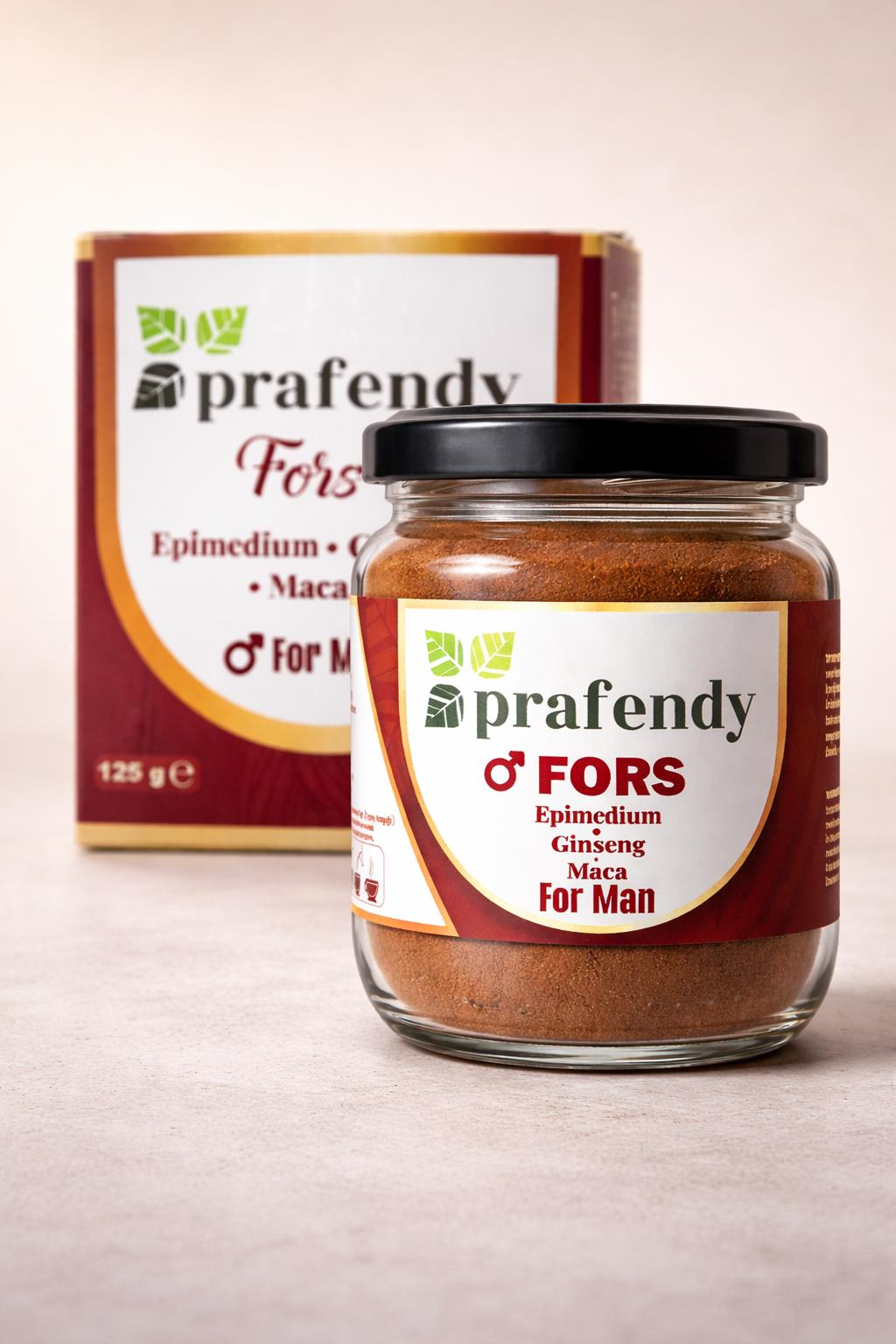 PRAFENDY FORS Epimedium-Gingseng Karışımlı Erkeklere Özel Kahve 125g - PRAFENDY