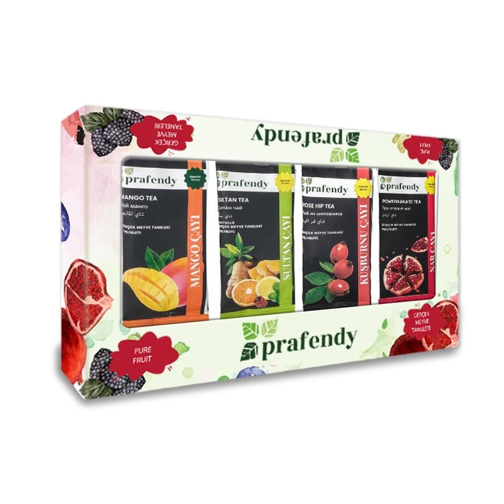 PRAFENDY HEDİYELİK TEK İÇİMLİK 8 Lİ ÇAY KAMPANYA KUTU 8 x 15 gr - PRAFENDY
