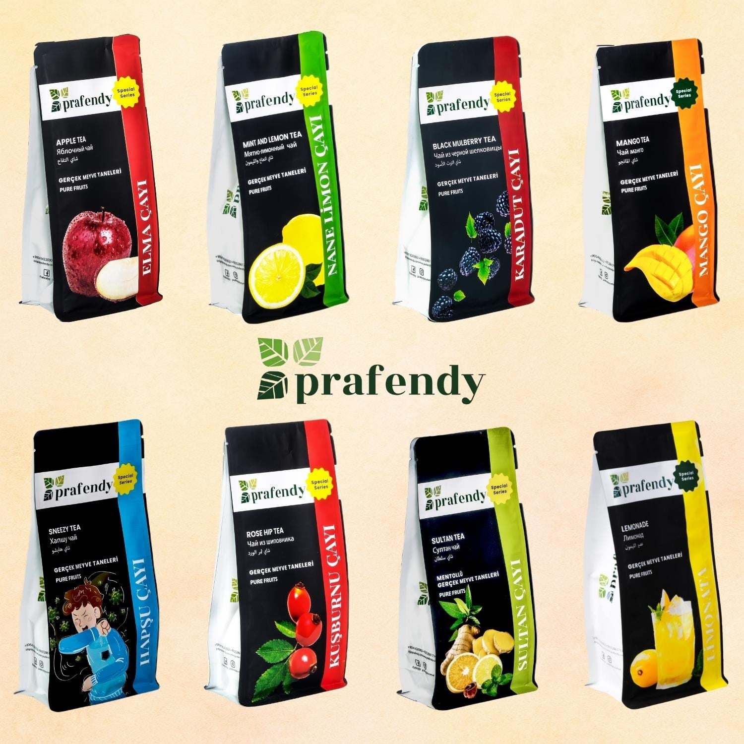 Prafendy Karadut Çayı 250g - Gerçek Meyve Taneli - PRAFENDY
