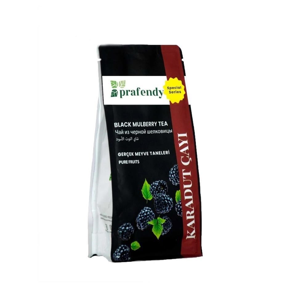 PRAFENDY KARADUT ÇAYI GERÇEK MEYVE TANELİ 250 gr x 24 Ad. - PRAFENDY