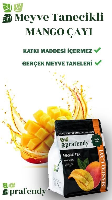 PRAFENDY MANGO ÇAYI - GERÇEK MEYVE TANELİ 1000 GR - PRAFENDY