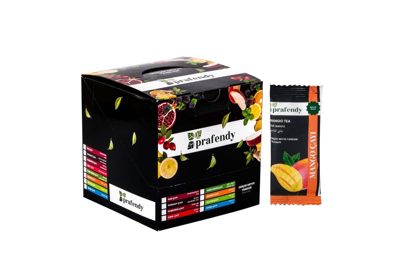 PRAFENDY MANGO ÇAYI GERÇEK MEYVE TANELİ TEK İÇİMLİK 20 Ad. x15 GR - PRAFENDY