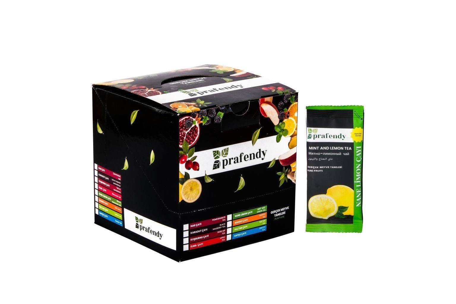 PRAFENDY NANE LİMON ÇAYI GERÇEK MEYVE TANELİ TEK İÇİMLİK 20 Ad. x15 GR - PRAFENDY