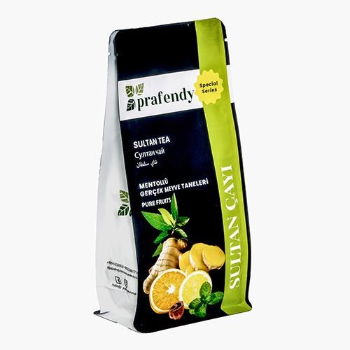 Prafendy Sultan Çayı 250g - Gerçek Meyve Taneli Yoğun Mentollü Bitki & Meyve Çayı (Toz) - PRAFENDY