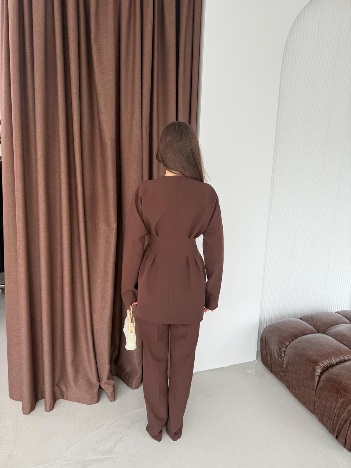 Bağlamalı Ceket Takım