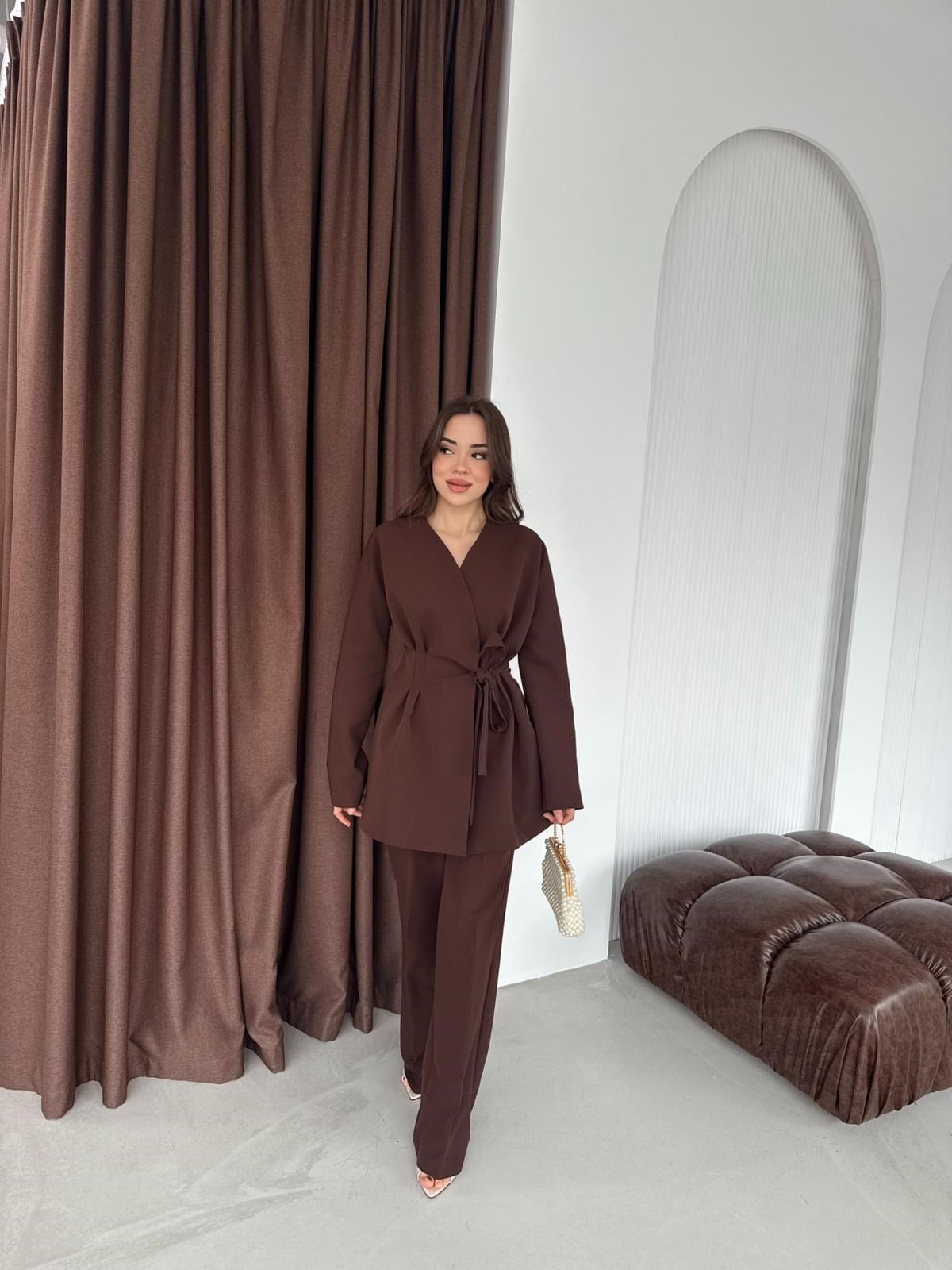 Bağlamalı Ceket Takım