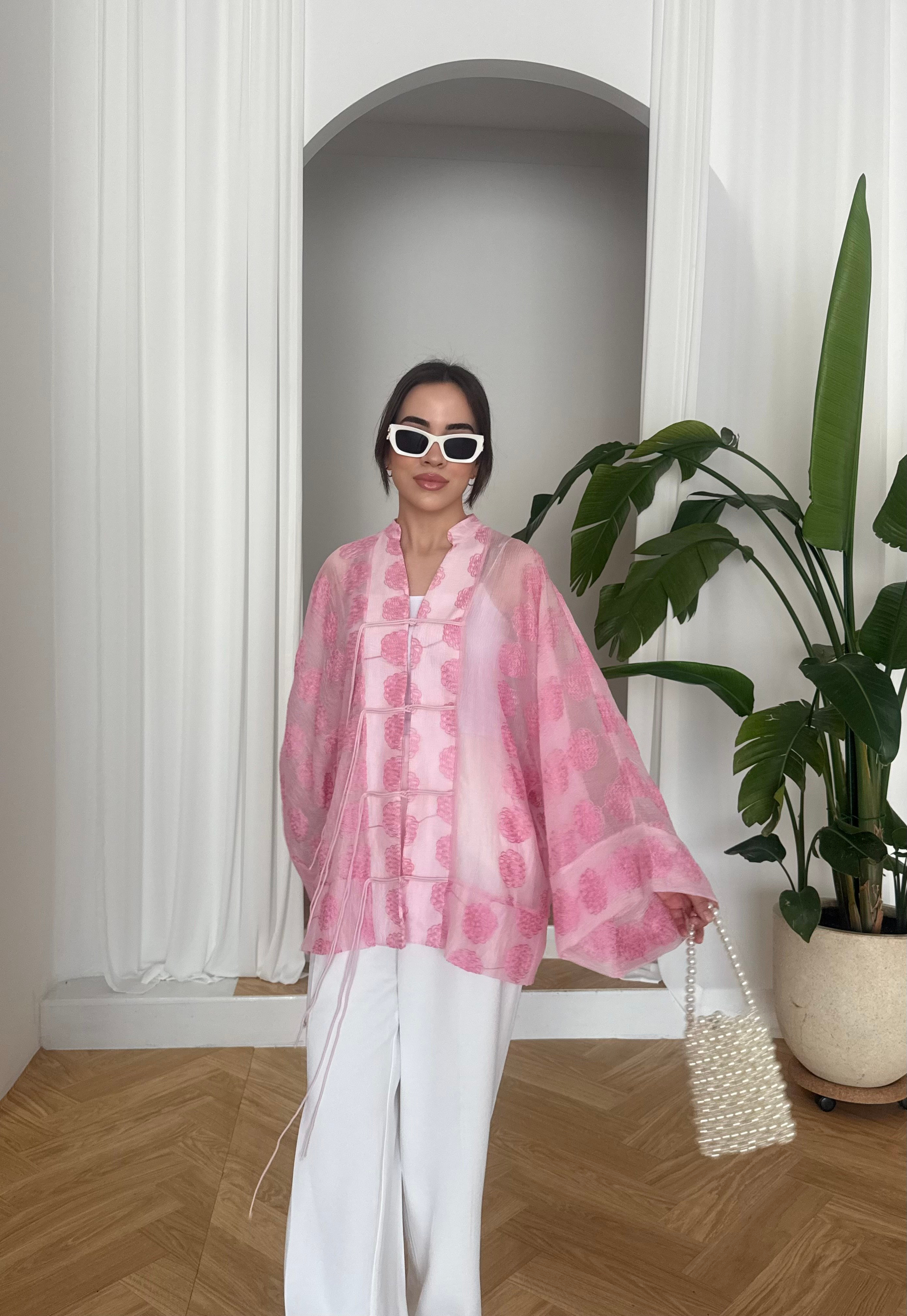 Beyaz Palazzo Model Pantolon