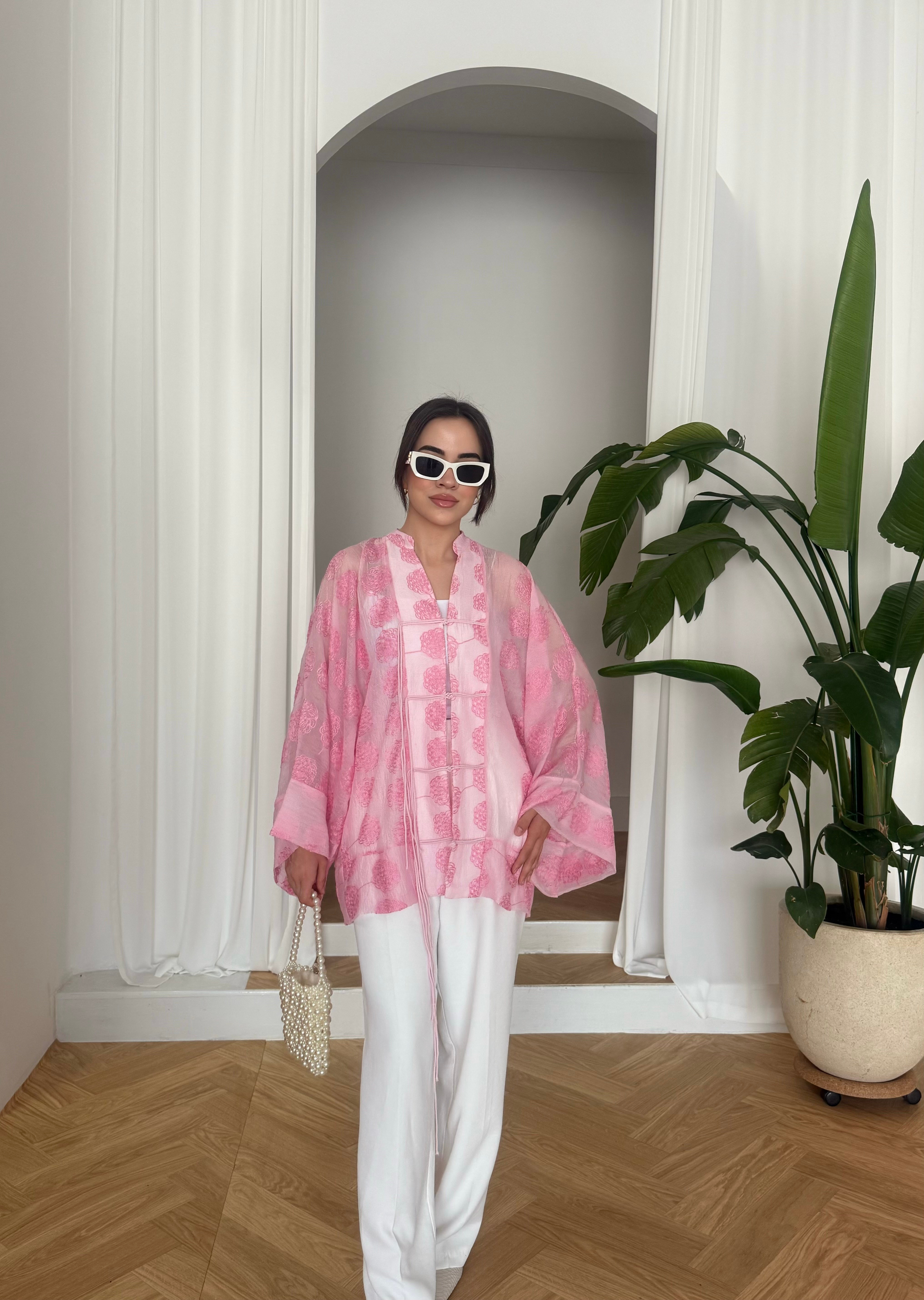 Beyaz Palazzo Model Pantolon
