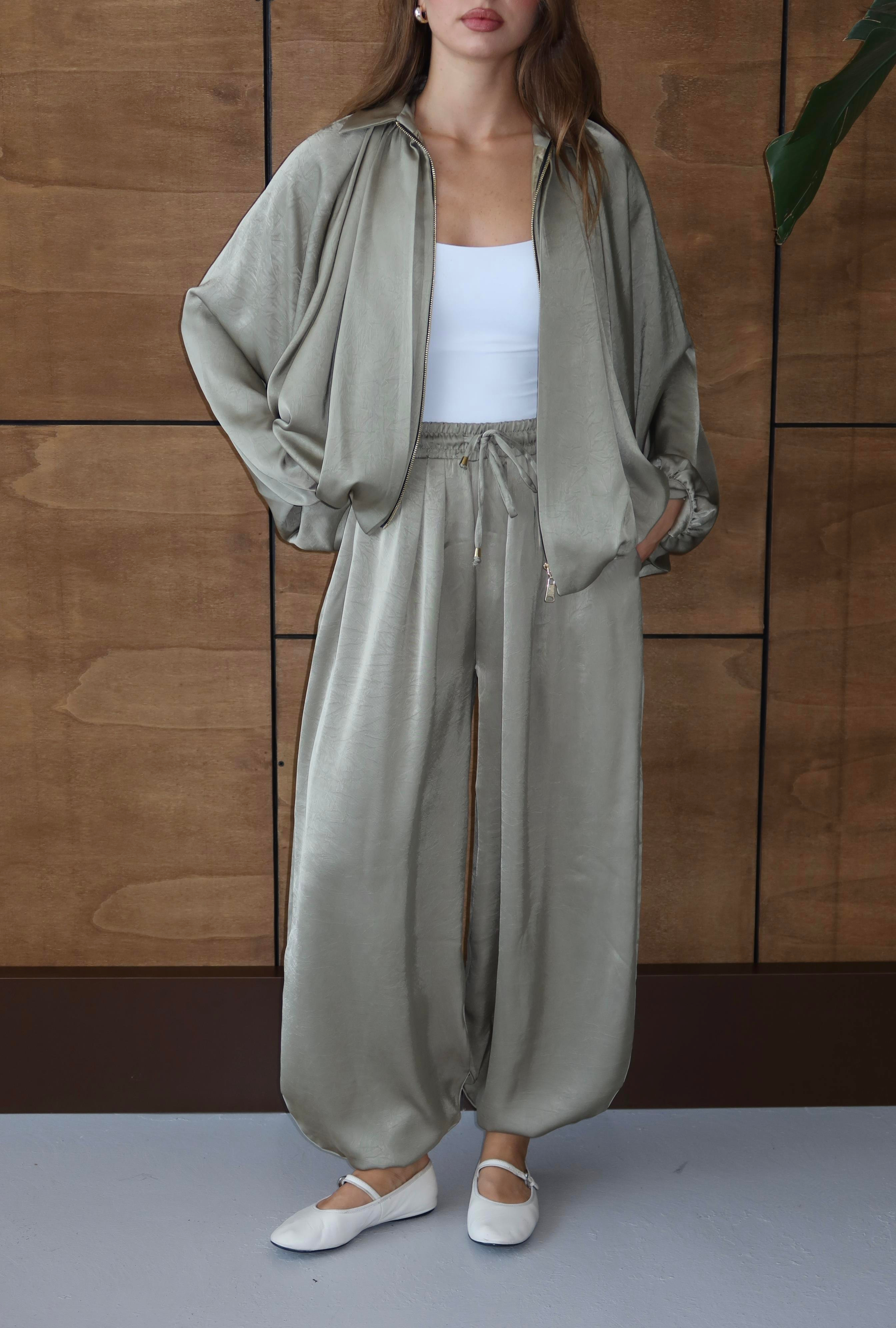 Bomber Saten Ceket 