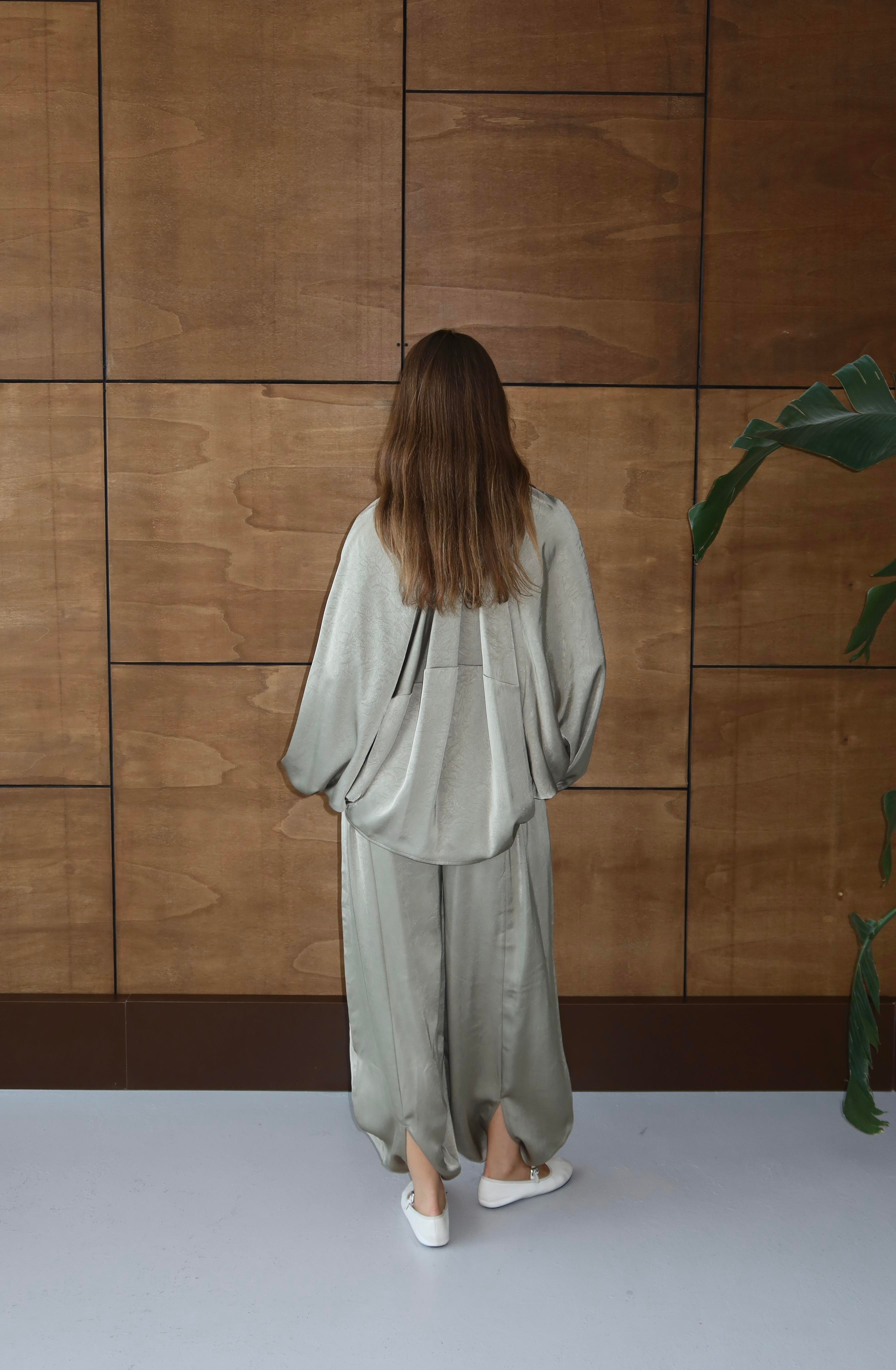 Bomber Saten Pantolon
