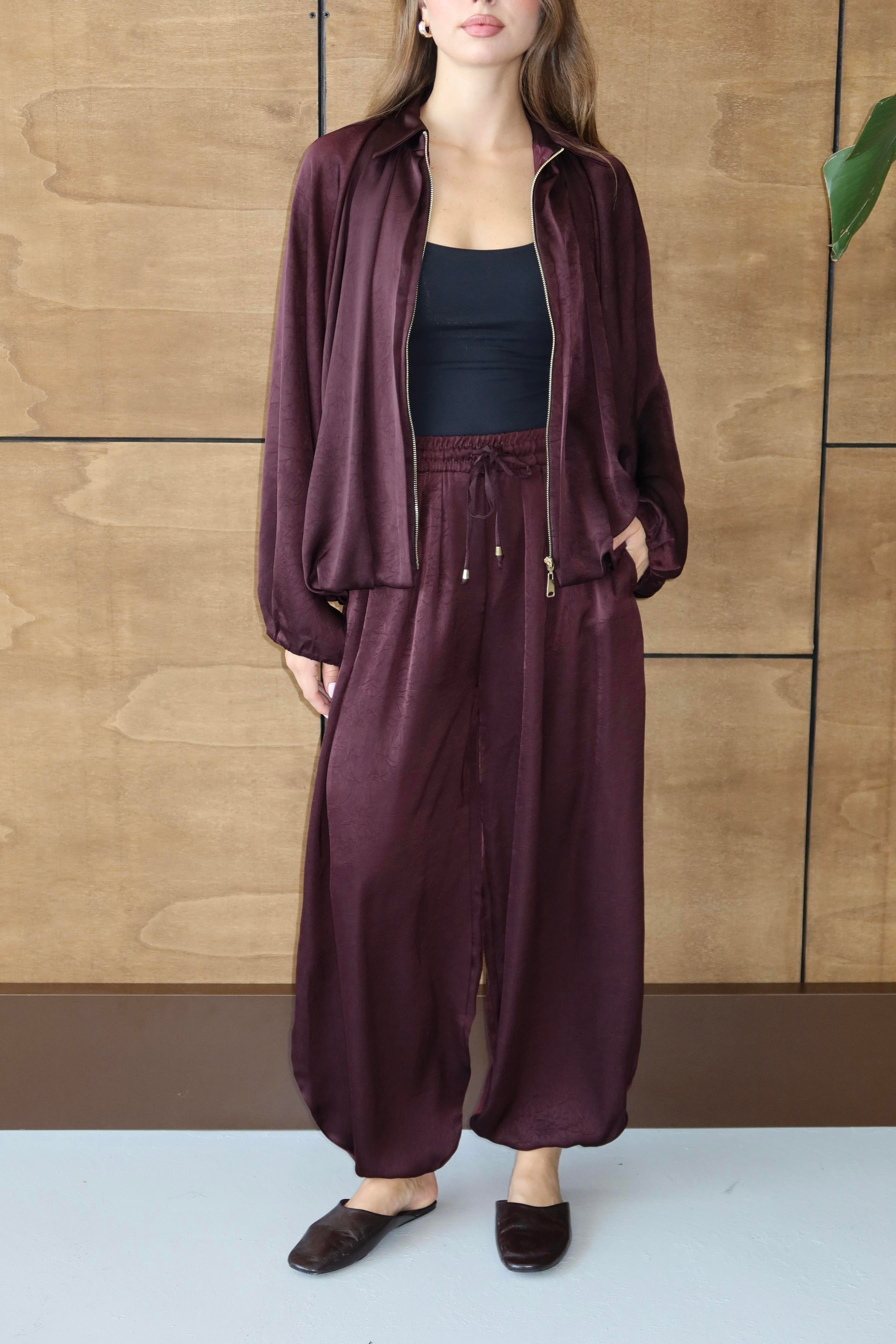 Bomber Saten Pantolon