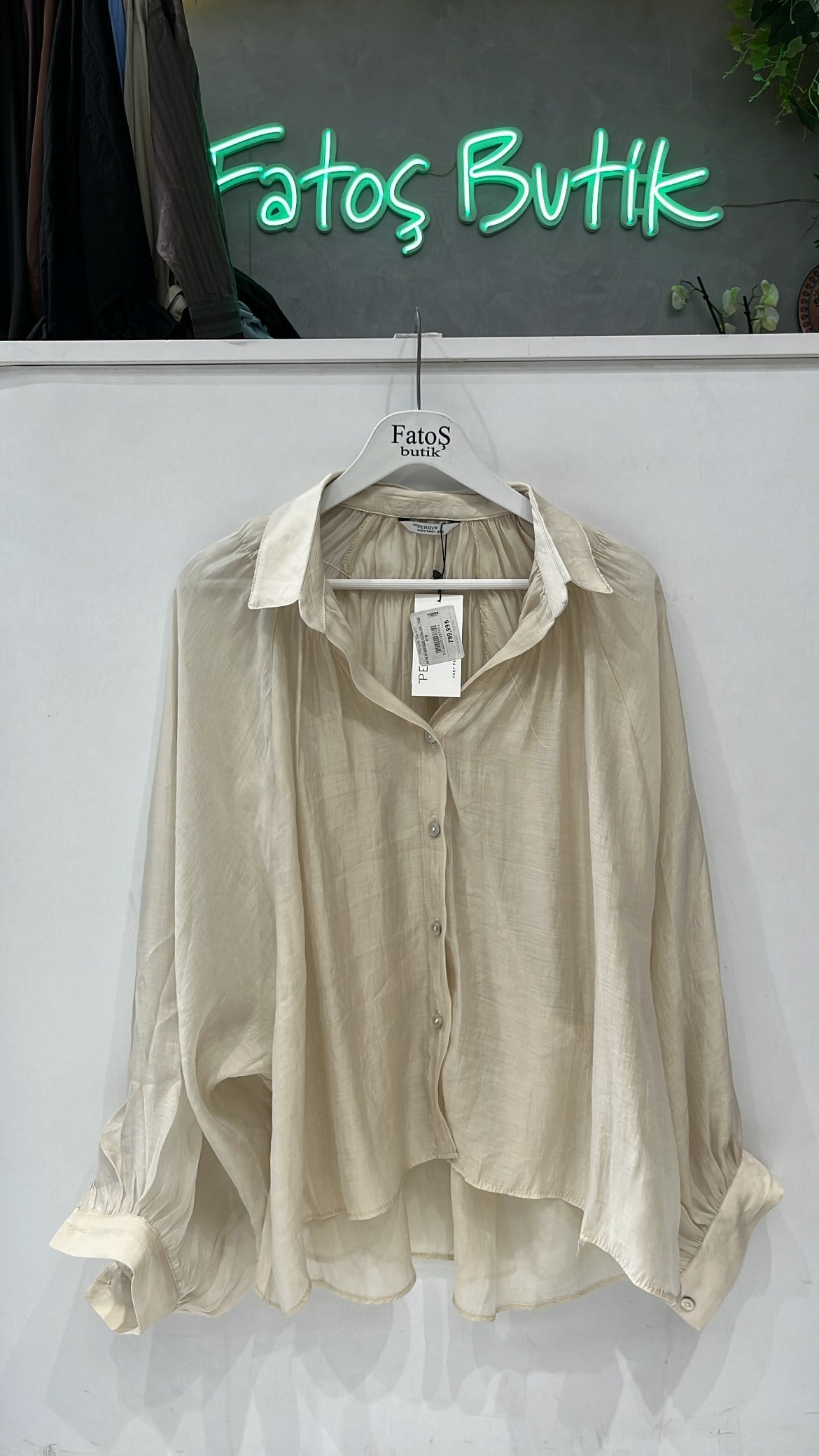 Büzgülü Oversize Gömlek
