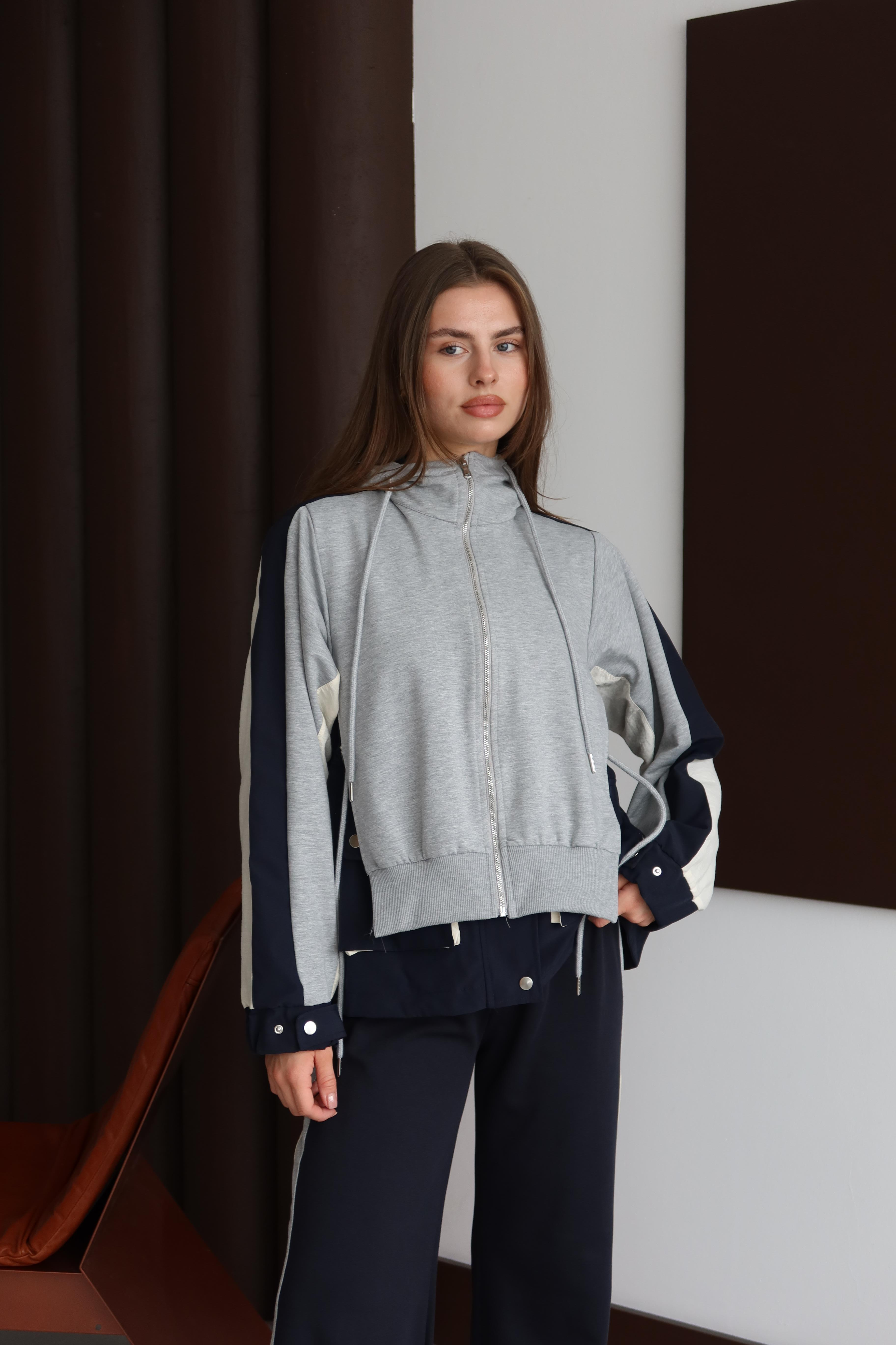 Casual Fit Şeritli Eşofman Takımı