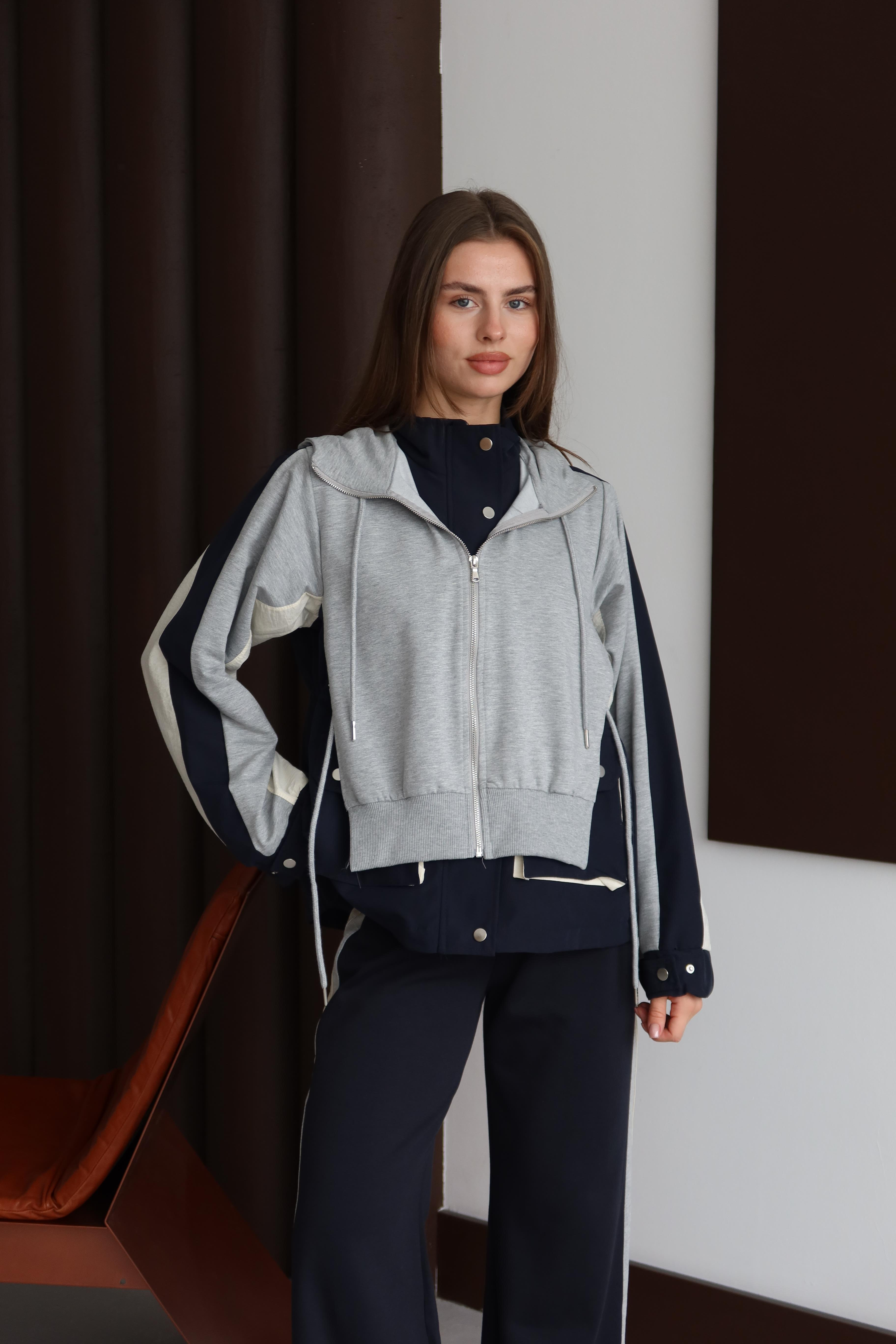Casual Fit Şeritli Eşofman Takımı