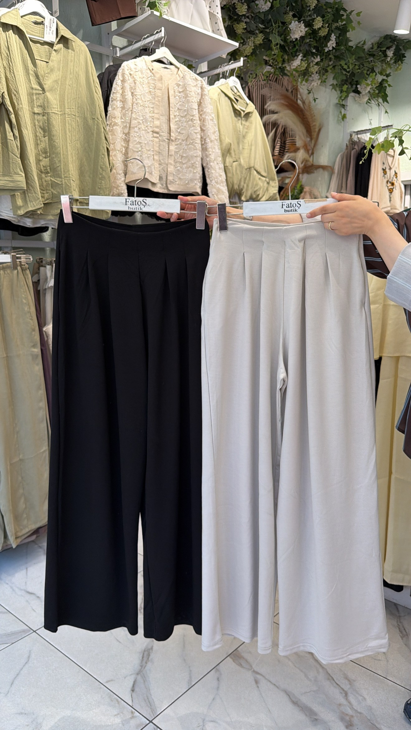 Çift Pileli Modal Pantolon