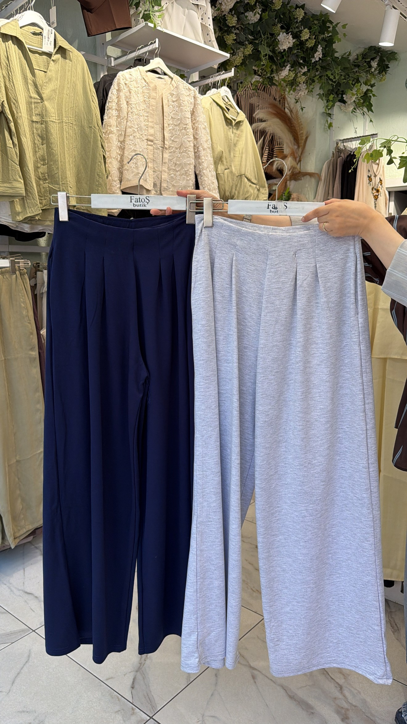 Çift Pileli Modal Pantolon