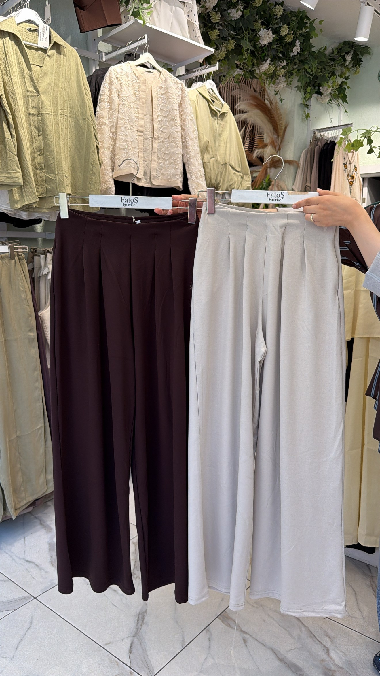 Çift Pileli Modal Pantolon
