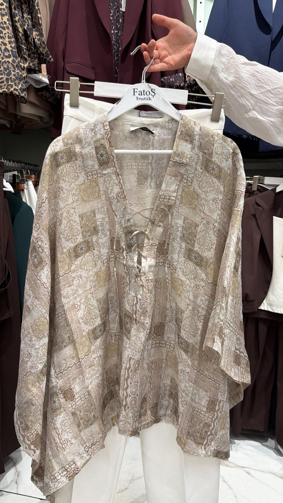 Desenli Kimono 