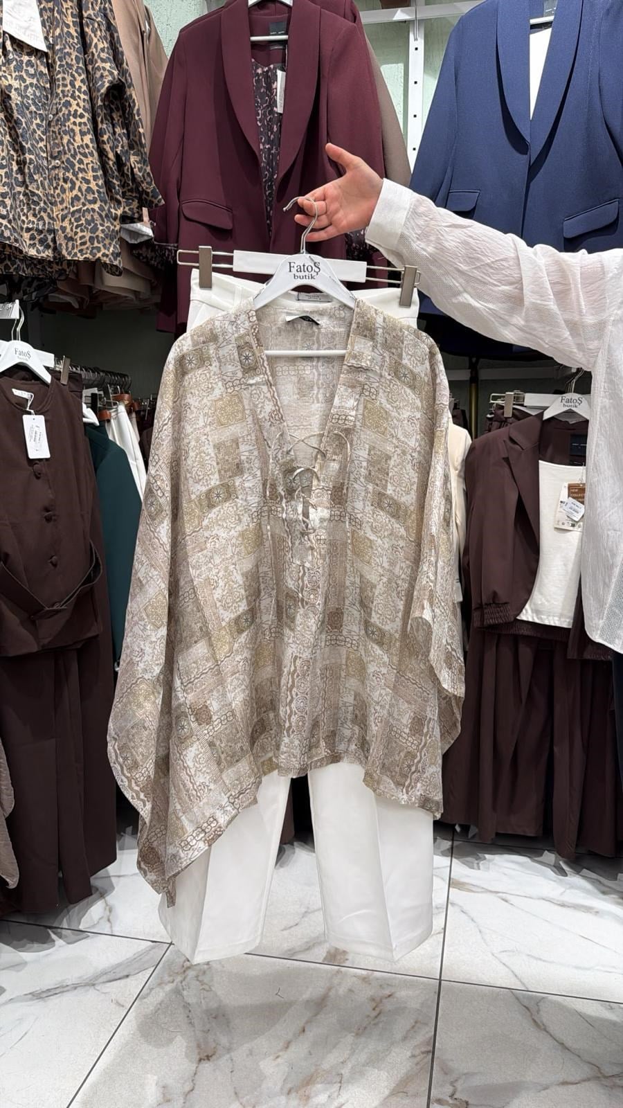 Desenli Kimono 