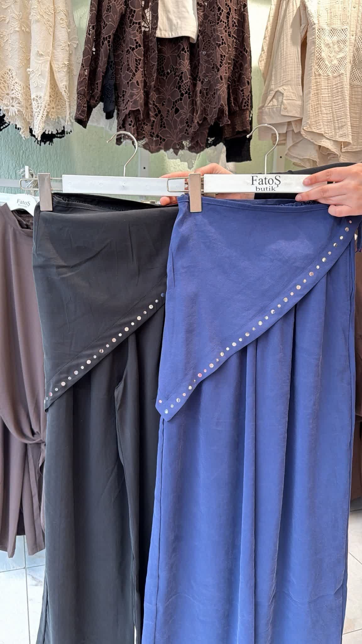 Fularlı Tasarım Pantolon