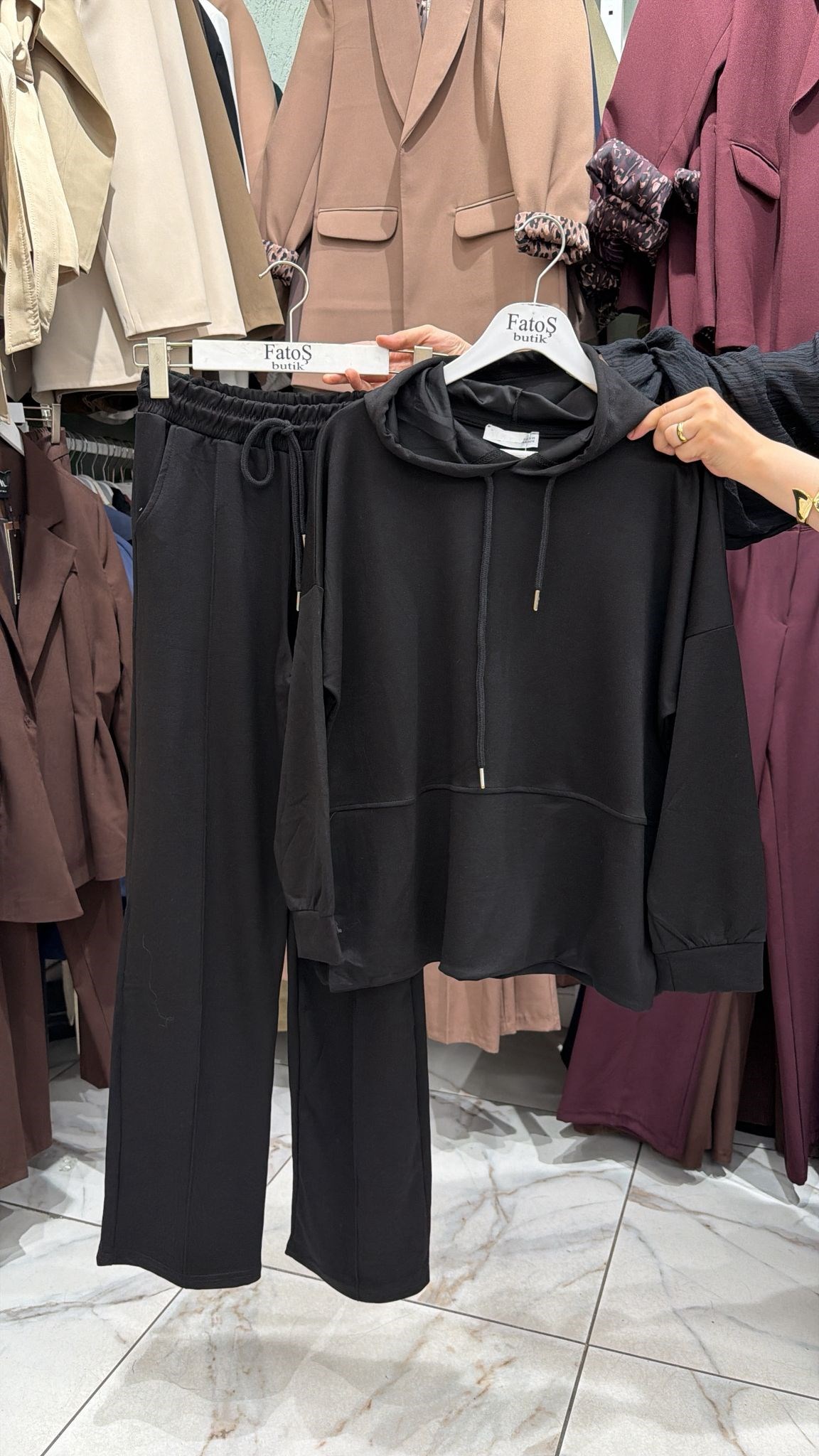 Kapüşonlu Sweat Takım