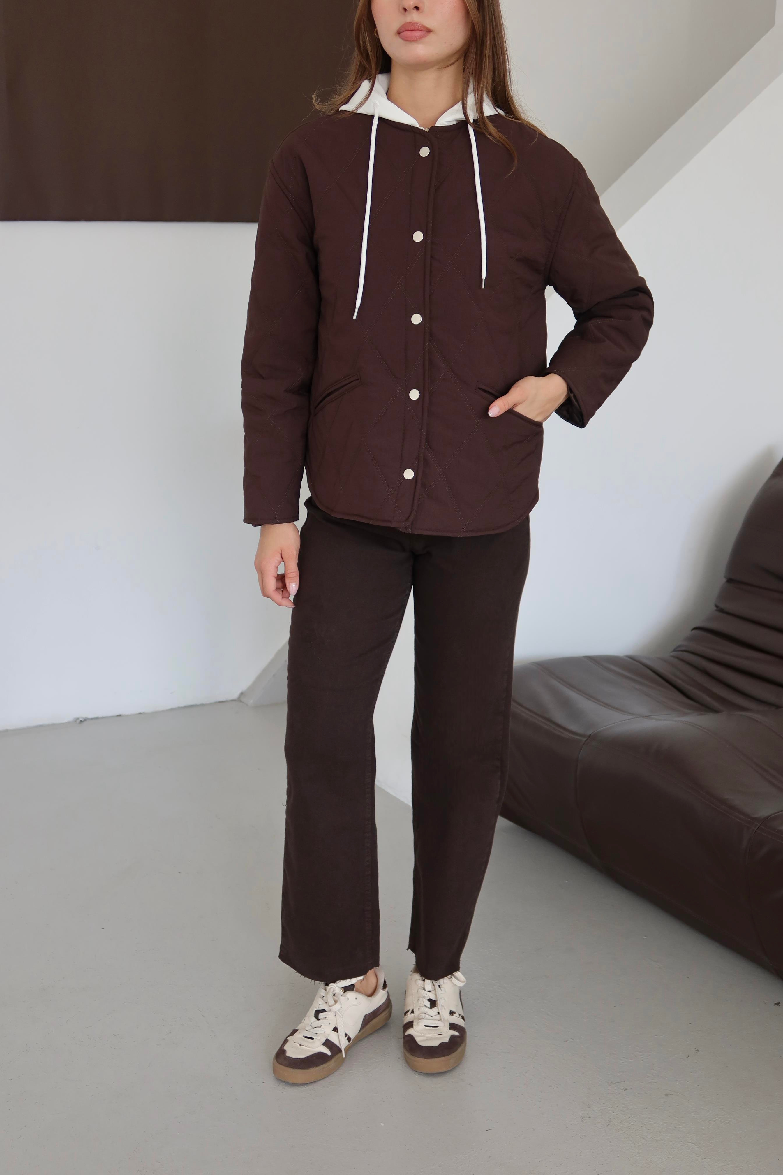 Kemerli Kahve Jean