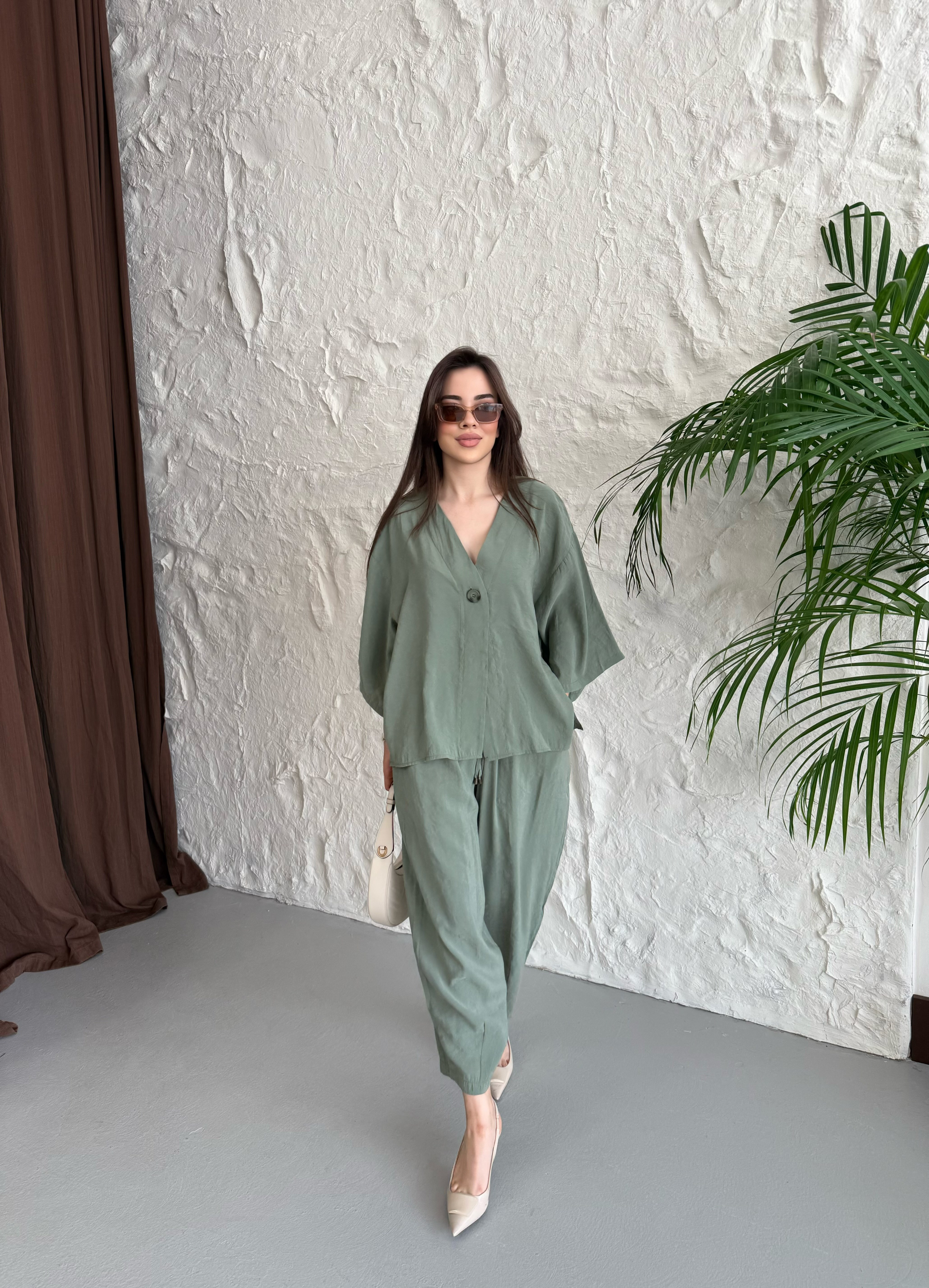 Kimona Şalvar Model Pantolon Takım