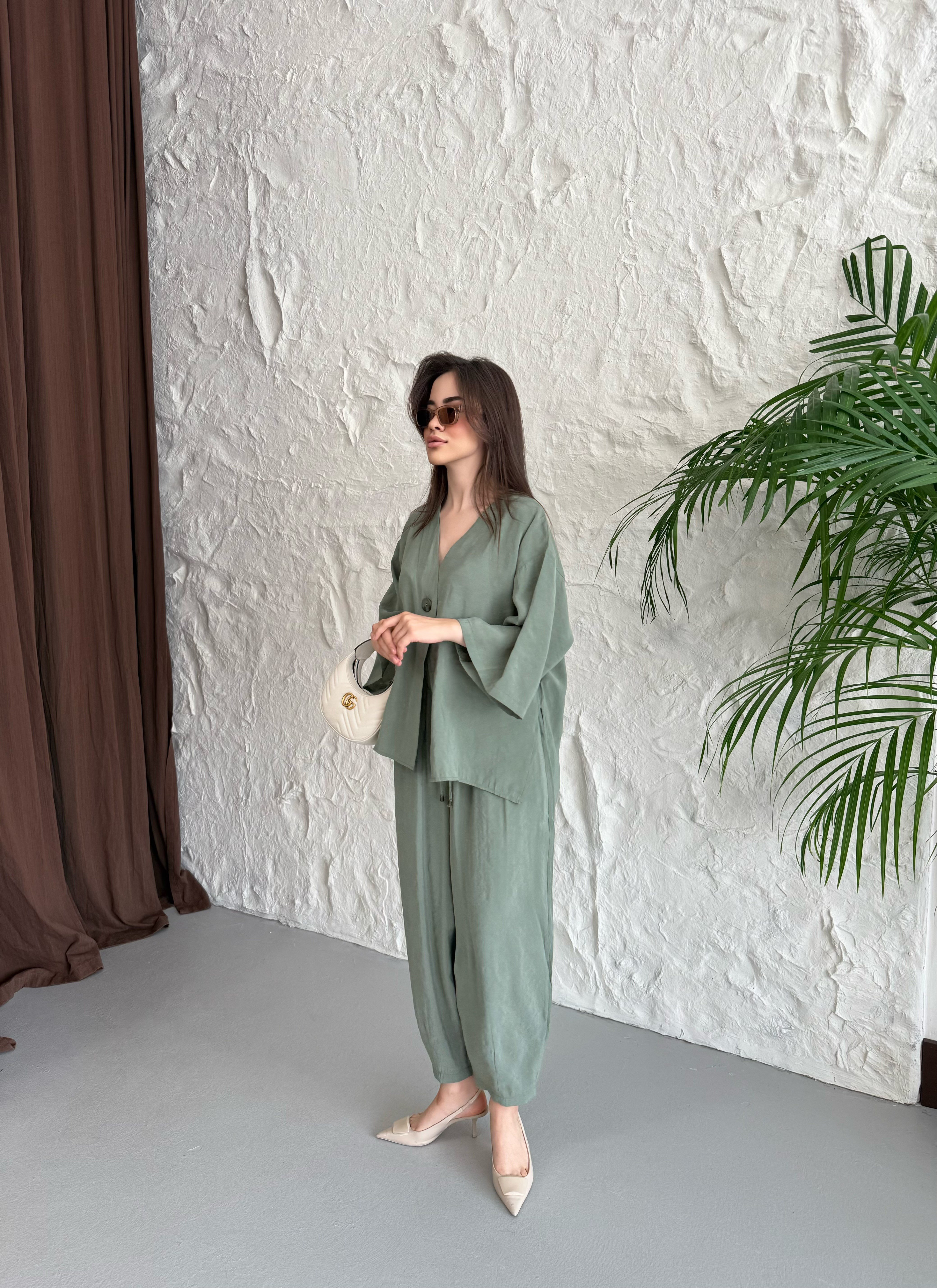 Kimona Şalvar Model Pantolon Takım